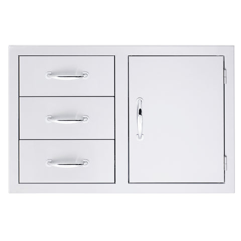 SUMMERSET Access Door & Triple Drawer Combo