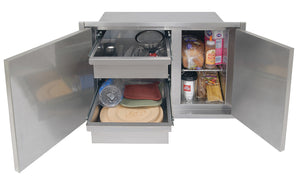 Alfresco AXEDSP-30L  AXEDSP-42L  Low Profile (21 Inch) Sealed Dry Pantry 30"Wide And 42"Wide