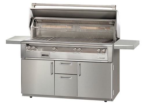 Alfresco ALXE-56BFGC Freestanding Gas Grill Cart  With Sideburner Or Without Sideburner 56