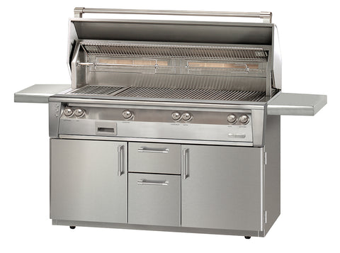 Alfresco ALXE-56BFGC Freestanding Gas Grill Cart  With Sideburner Or Without Sideburner 56" Wide