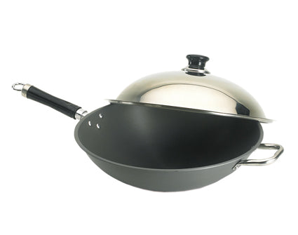 Wok with Stainless Steel Cover