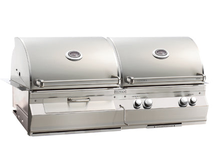 FIREMAGIC Aurora A830i Gas/Charcoal Combo Built-In Grill with Rotisserie