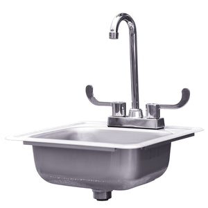Stainless Steel Drop-In Sink with Faucet
