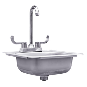 Stainless Steel Drop-In Sink with Faucet
